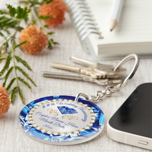 Goedkoop 45e of 65e Jubileum cadeaus voor bruiloft Sleutelhanger (Voorkant Rechts)