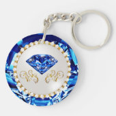 Goedkoop 45e of 65e Jubileum cadeaus voor bruiloft Sleutelhanger (Achterkant)