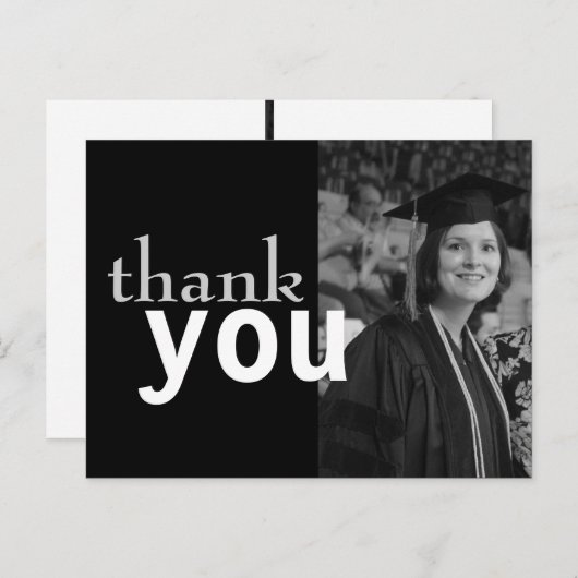 Goedkoop Afstuderen Dank u kaart (Voorkant / Achterkant)