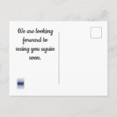 Goedkoop bedankt voor het verblijf vakantiewoning briefkaart (Achterkant)