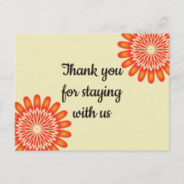 Goedkoop bedankt voor het verblijf vakantiewoning briefkaart