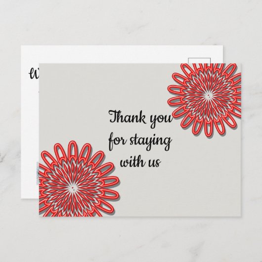 Goedkoop Bedankt voor het verblijf vakantiewoning Briefkaart (Voorkant / Achterkant)