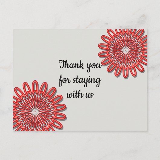 Goedkoop Bedankt voor het verblijf vakantiewoning Briefkaart (Voorkant)