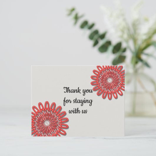 Goedkoop Bedankt voor het verblijf vakantiewoning Briefkaart (Staand voorkant)