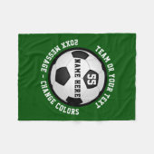 Goedkoop gepersonaliseerd voetbal fleece deken elk (Voorkant (Horizontaal))