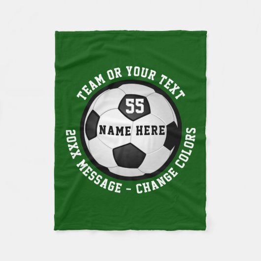 Goedkoop gepersonaliseerd voetbal fleece deken elk (Voorkant)