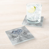 Goedkoop Jubileum voor diamanten Glazen Onderzetter (Schuin)