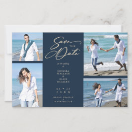 Goedkoop marinetrendy Collage Wedding 4 Foto's