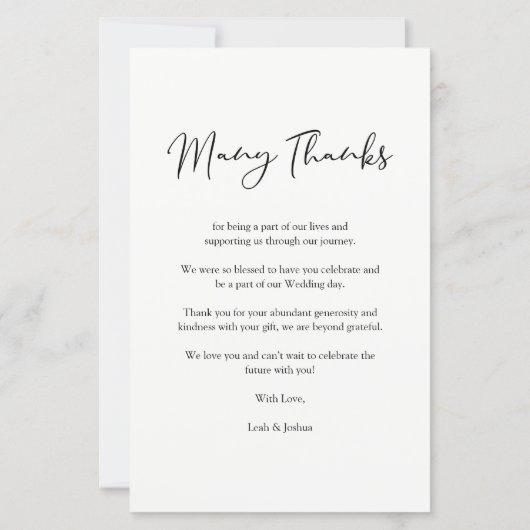 Goedkoop minimalistisch wapeneffect Fotobruiloft (Achterkant)