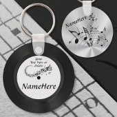 Goedkoop, Record Sleutelhanger. Muziek Thema Feest Sleutelhanger