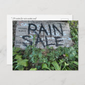 Goedkoop regenwater briefkaart (Voorkant / Achterkant)