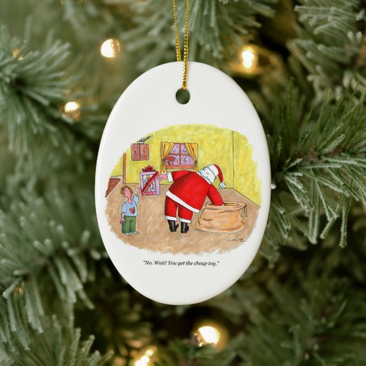 Goedkoop speelgoed ovaal keramiek ornament (Boom)