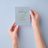 GOEDKOOPSTE Botanische Stofblauwe Trouwflyer Flyer (Hand)