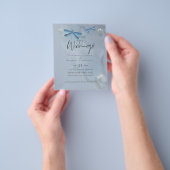 GOEDKOOPSTE Dragon Flies Stof Blauw Trouwfeest Flyer (Hand)