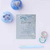 GOEDKOOPSTE Dragon Flies Stof Blauw Trouwfeest Flyer (Enkel)