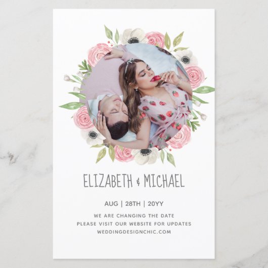 Goedkoopste FOTO Datum Wissel Bloemenkrans (Voorkant)