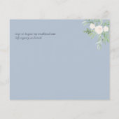 GOEDKOOPSTE Magnolia Dusty Blue Bloem Bruiloft Flyer (Achterkant)