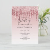 GOEDKOOPSTE Roze Glitter Roze Goud Bruiloft (Staand voorkant)