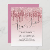 GOEDKOOPSTE Roze Glitter Roze Goud Bruiloft (Voorkant / Achterkant)