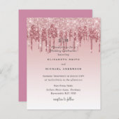 GOEDKOOPSTE Roze Goud Roze Glitter Bruiloft (Voorkant / Achterkant)