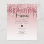 GOEDKOOPSTE Roze Goud Roze Glitter Bruiloft (Voorkant)