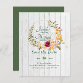 Goedkoopste Save The Dates Bloemenkrans BUDGET (Voorkant / Achterkant)