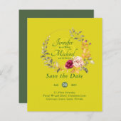 Goedkoopste Save The Dates Bloemenkrans BUDGET (Voorkant / Achterkant)