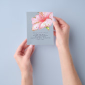 GOEDKOOPSTE Stof Blauw Roze Bloem Bruiloft Flyer (Hand)