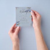 GOEDKOOPSTE Stofblauwe TROPISCHE Blad Bruiloft Flyer (Hand)