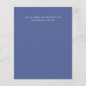 GOEDKOOPSTE Stofblauwe TROPISCHE Blad Bruiloft Flyer (Achterkant)