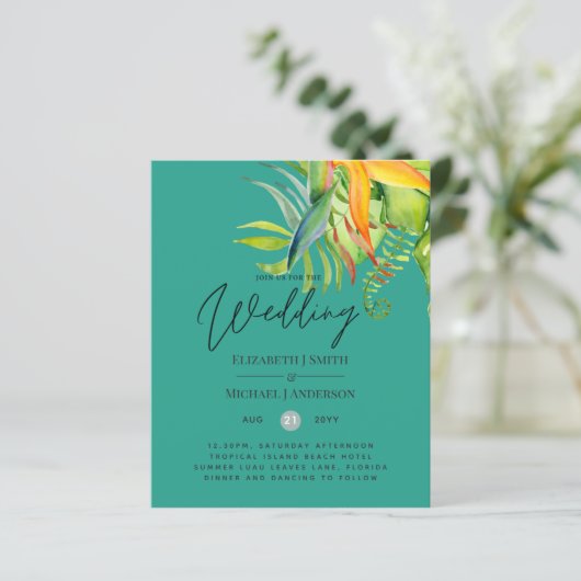 Goedkoopste Tropische Bladeren Trouwfeest Luau Ont (Staand voorkant)