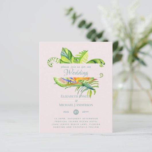 Goedkoopste Tropische Bladeren Trouwfeest Luau Ont (Staand voorkant)