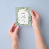 Goedkoopste witte rozen trouwkaarten met boog flyer (Hand)