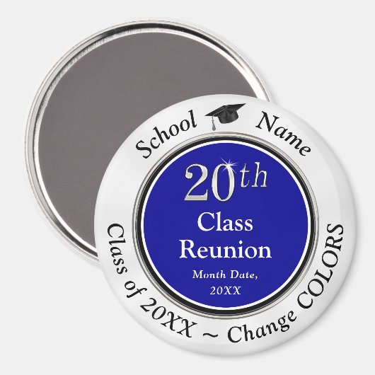 Goedkope, 20-jarige reünie, 20e reünie magneet (Voorkant / Achterkant)