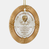 Goedkope 50e weddenschap Jubileum Gifts, 50e Keramisch Ornament (Rechts)