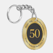 Goedkope 50ste Jubileum geschenken voor man Sleutelhanger (Voorkant Links)