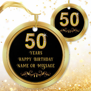 Goedkope 50ste verjaardag cadeau ideeën 50ste verj keramisch ornament