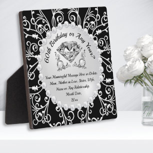 Goedkope 60e verjaardag cadeau ideeën, haar elk ja fotoplaat