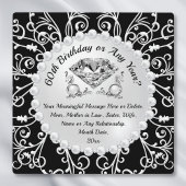 Goedkope 60e verjaardag cadeau ideeën, haar elk ja fotoplaat