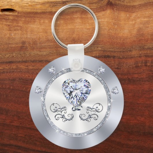 Goedkope, 60ste Wedding Jubileum Party Favors Sleutelhanger (Achterkant)