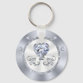 Goedkope, 60ste Wedding Jubileum Party Favors Sleutelhanger (Achterkant)