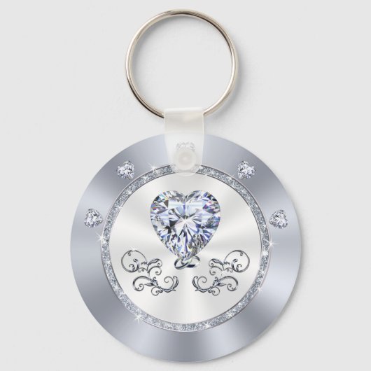 Goedkope, 60ste Wedding Jubileum Party Favors Sleutelhanger (Achterkant)