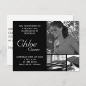 Goedkope Afstuderen uitnodigingen (Voorkant / Achterkant)