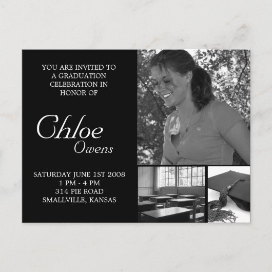 Goedkope Afstuderen uitnodigingen (Voorkant)