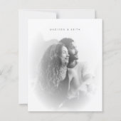 Goedkope B&W-minimalistische fotobruiloft (Achterkant)