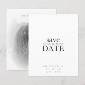 Goedkope B&W-minimalistische fotobruiloft (Voorkant / Achterkant)