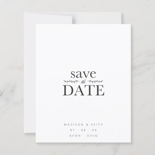 Goedkope B&W-minimalistische fotobruiloft (Voorkant)