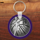 Goedkope Basketbal Sleutelhangers Uw KLEUREN, 4 Te (Achterkant)