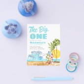 Goedkope Big One Tropical Beach 1e surfverjaardag Flyer (Enkel)