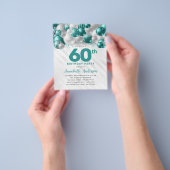 Goedkope Blauwgroen Zilveren Ballon Glitter 60e Ve Flyer (Hand)